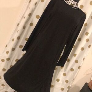 Al'Ofa Black  Split Hem Dress - Size XL